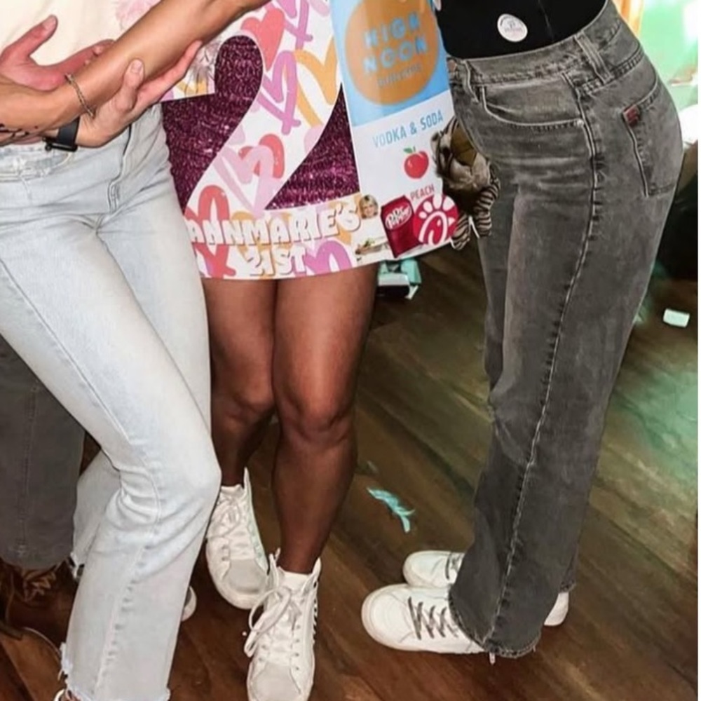 BDG High-Rise Jeans — Light Blue & Charcoal